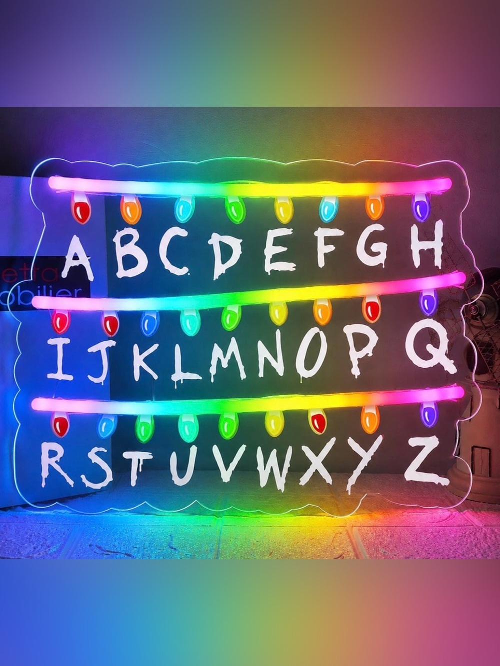 Stranger Things LED Neon Multi-Color Wall Plaque 8 RGB Colors, Dimmable NEW